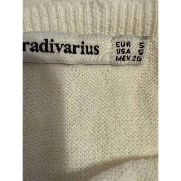 Stradivarius Intricate Knit Maxi Dress lined S adjustable straps coquette beach - Picture 15 of 15